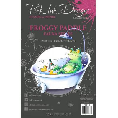 Creative Expressions Pink Ink Designs Clear Stamps -  Froggy Paddle